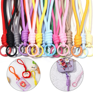 5Pcs Colorful Braided Keychain Lanyard – Anti-Lost Phone & Car Key Strap