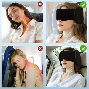 Travel Neck Pillow with Breathable Eye Mask – Sleep Support