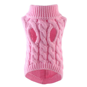 Warm Knitted Dog Sweater for Small Pets – Autumn & Winter