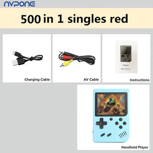 500+ Retro Handheld Game Console – 5-Inch Screen & TV Connectivity
