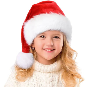Kids Plush Christmas Santa Hat – Warm & Cozy Holiday Cap