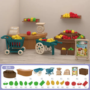 Mini Supermarket Dollhouse Toys for Kids | Educational Shopping Play Set