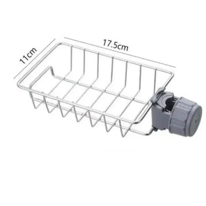 Stainless Steel Sink Organizer – Sponge, Soap & Towel Holder