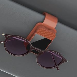 Car Sun Visor Sunglasses Holder & Card Clip Organizer