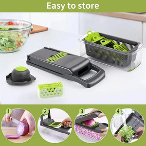 14-in-1 Vegetable Chopper, Multifunctional Food Slicer and Dicer