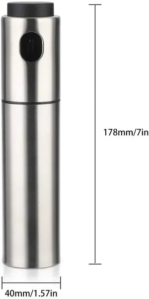 100ml Stainless Steel Olive Oil Sprayer & Dispenser Bottle