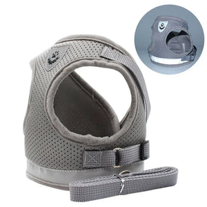 Adjustable Reflective Cat Harness & Leash Set – Escape-Proof Pet Vest