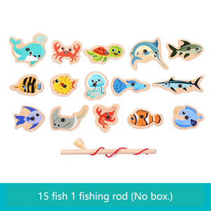 Wooden Magnetic Fishing Toy for Kids – Educational Fish Matching Game