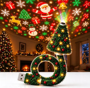 USB Christmas Tree Projection Light