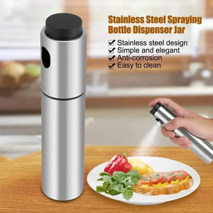 100ml Stainless Steel Olive Oil Sprayer & Dispenser Bottle