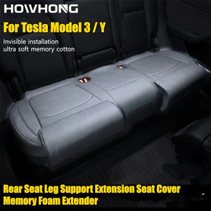 Tesla Model 3/Y Rear Seat Leg Support Cushion – Memory Foam Extender