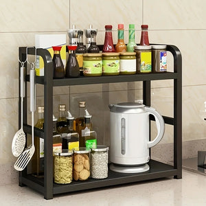 2-Tier Metal Countertop Shelf – Space-Saving Kitchen Organizer