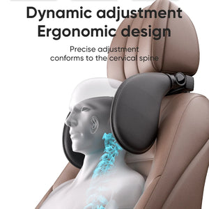 Adjustable Car Neck Pillow with Memory Foam – 360° Headrest