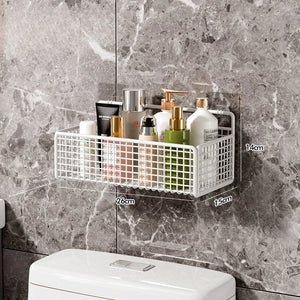 No-Drill Bathroom Organizer – Wall-Mounted Storage Shelf