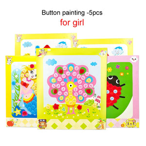 DIY Sticker Craft Kit for Kids Ages 3-6, Creative Educational Art Toy