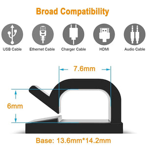 Self-Adhesive Cable Clips for Wire Management – Cable Clamp Accessories