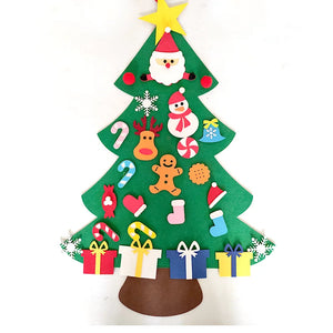 DIY Felt Christmas Tree Decoration, Santa Claus Ornaments & Kids Xmas Gifts