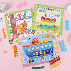 DIY Sticker Craft Kit for Kids Ages 3-6, Creative Educational Art Toy