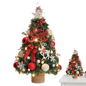 17.7-Inch Artificial Christmas Tree with Lights