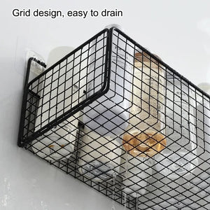 No-Drill Bathroom Organizer – Wall-Mounted Storage Shelf
