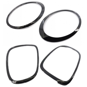 Glossy Black Headlight & Taillight Trim Rings for Mini Cooper F55 F56 F57