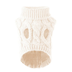 Warm Knitted Dog Sweater for Small Pets – Autumn & Winter