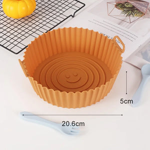Reusable Silicone Air Fryer Liner – Non-Stick Baking Pan