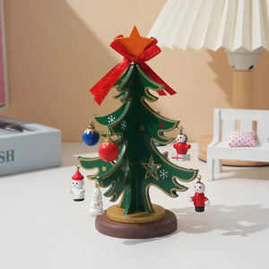 Mini Wooden Christmas Tree DIY Tabletop Ornament