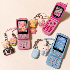 Recording Playback Capsule Toy Phone Keychain with Custom Photo