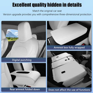 Tesla Model Y Juniper 2025–2026 Nappa Leather Seat Covers – Anti-Stain Interior Accessories