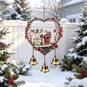 Santa Reindeer Christmas Wind Chime