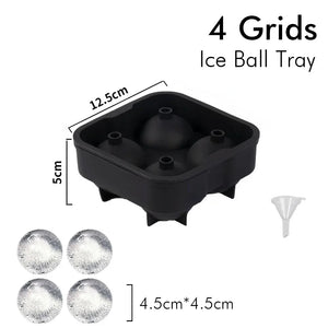 Silicone Ice Cube Tray with Lid – 4, 6 & 8 Grid Ice Maker