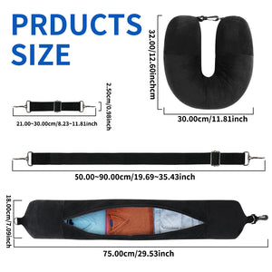 Travel Neck Pillow with Clothing Storage – U-Shaped Travel Pillow
