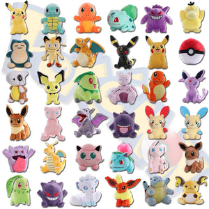 Pokémon Plush Toys 15–25cm – Pikachu, Eevee, Gengar & More