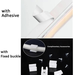 220V Waterproof COB LED Strip Light with ON/Off Switch