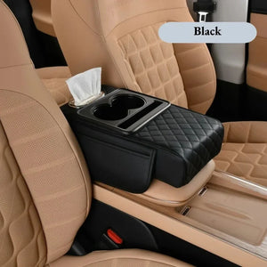 Car Center Console Armrest Cushion with 2 Cup Holders