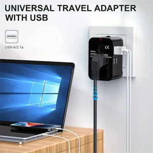 Universal Travel Adapter with Dual USB Ports – Worldwide Charger