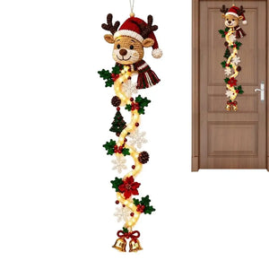 Lighted Christmas Door Swag Decor for Home & Farmhouse