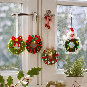 DIY Christmas Tree Ornaments with Pinecones & Mini Wreaths