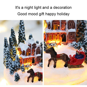 LED Christmas Miniature House Night Light – Festive Decor
