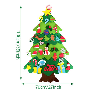 DIY Felt Christmas Tree Decoration, Santa Claus Ornaments & Kids Xmas Gifts