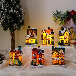 Glowing Resin Christmas House Decor