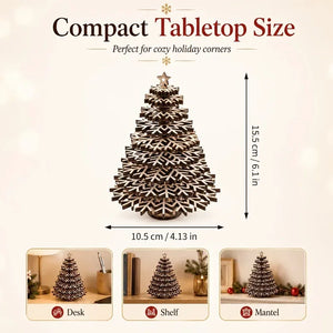 DIY 3D Wooden Christmas Tree – Festive Desktop Decor