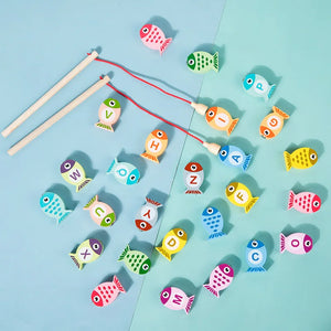 Wooden Fishing Game for Kids | Educational Alphabet & Number Toy