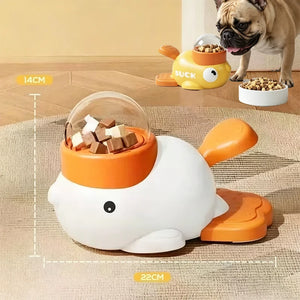 SEO Title: 2-in-1 Interactive Dog Toy & Treat Dispenser – Duck Feeder