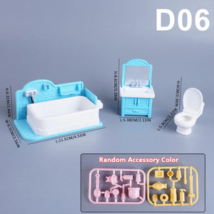 1:12 Miniature Dollhouse Furniture Set – Kitchen & Dining Accessories for Kids