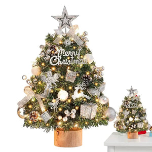 17.7-Inch Artificial Christmas Tree with Lights