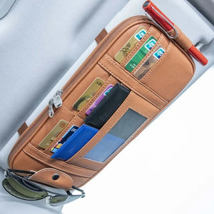 Car Sun Visor Organizer – Sunglasses & Card Holder