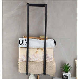 Wall-Mounted Stainless Steel Towel Rack – Bathroom Storage