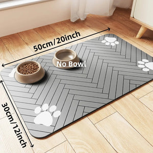 Absorbent Pet Feeding Mat for Dogs & Cats, Waterproof Bowl Placemat